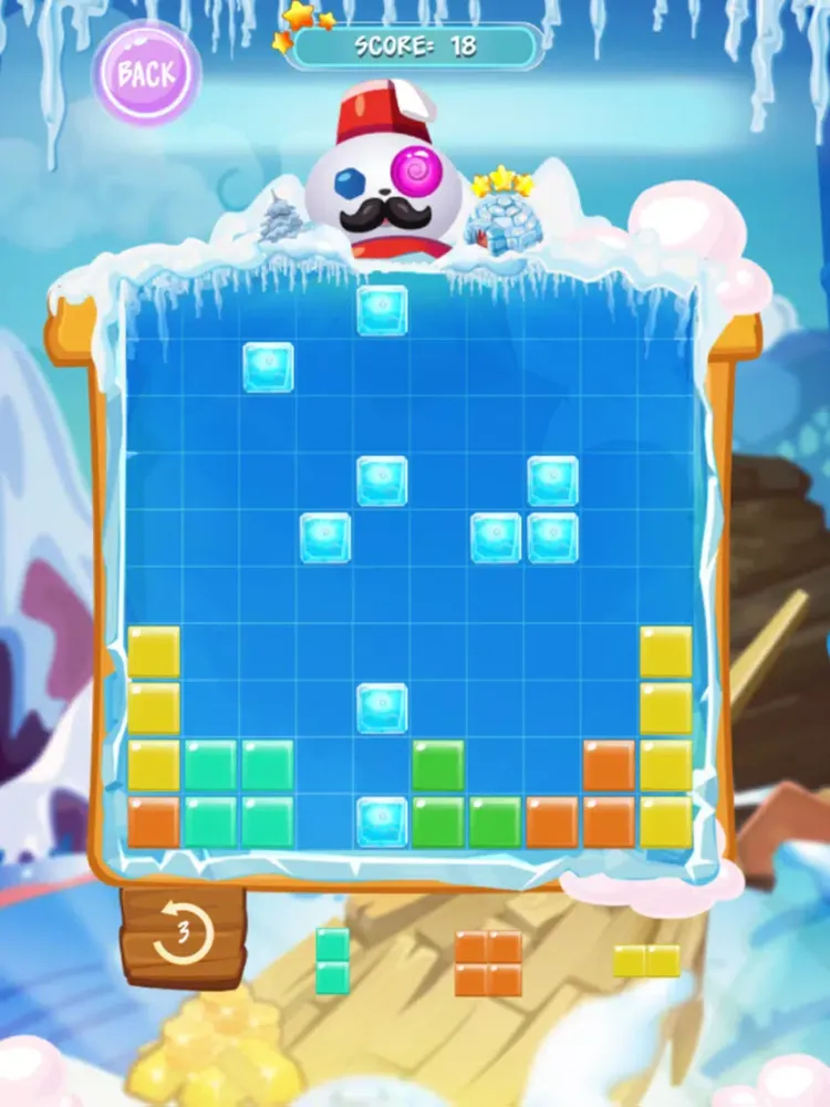 Block Puzzle for 1010 tiles: Winter blocks game iPad 应用截图