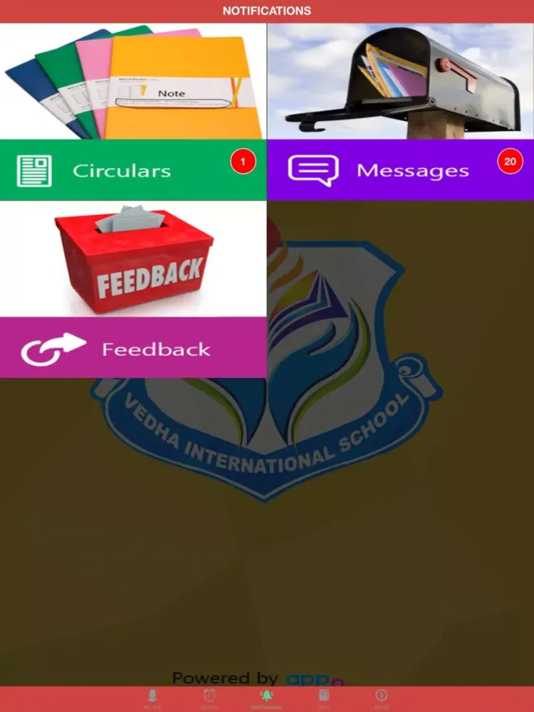 Tangkapan layar Vedha International School iPad 