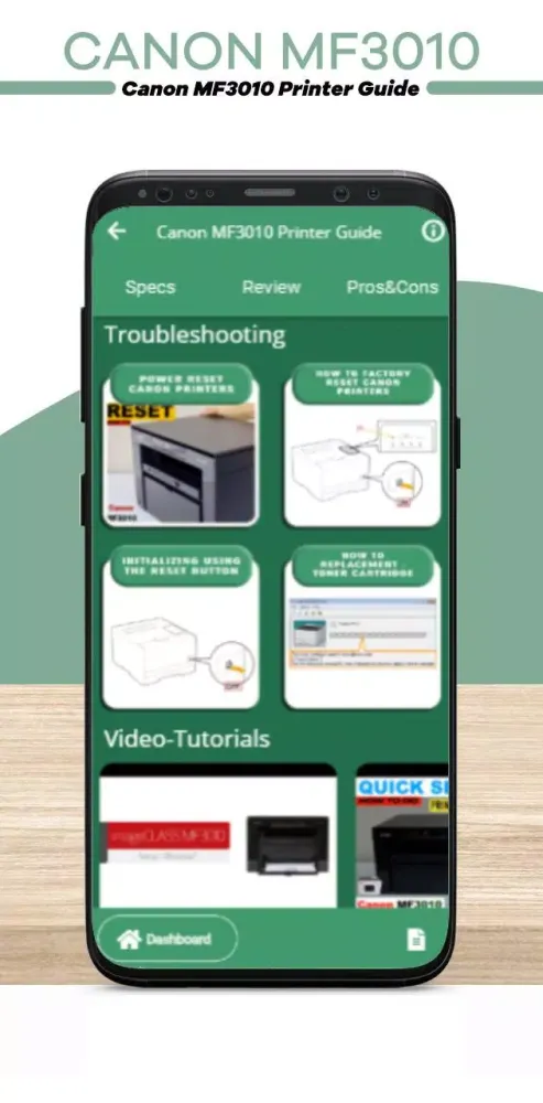 Canon MF3010 Printer Guide Screenshots