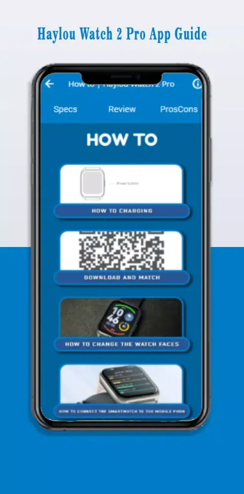 Captures d'écran de Haylou Watch 2 Pro App Guide