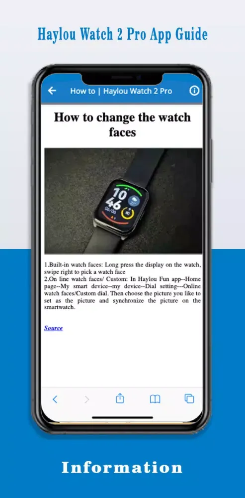 Captures d'écran de Haylou Watch 2 Pro App Guide