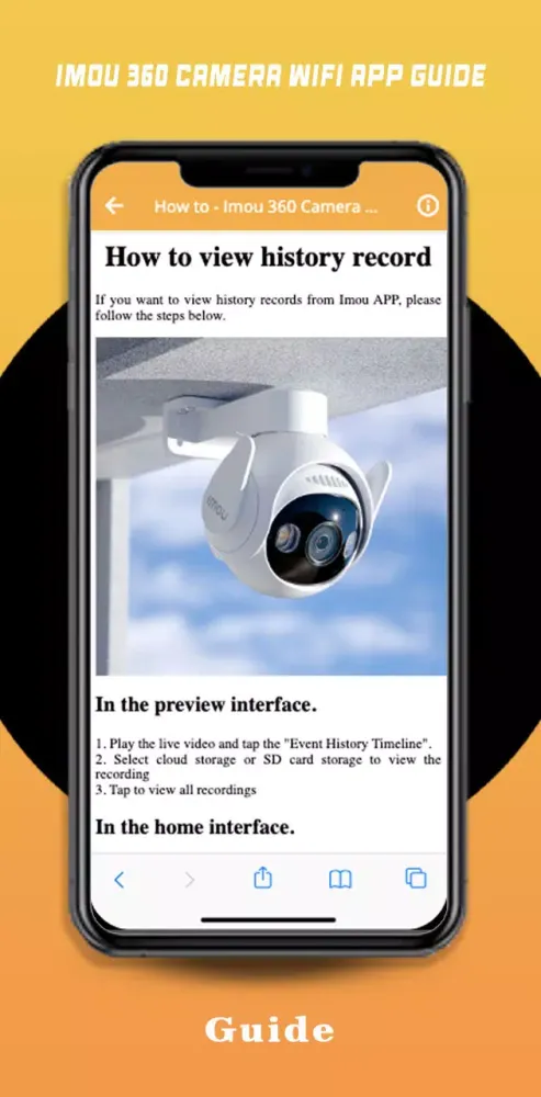 IMOU 360 camera wifi app guide Screenshots