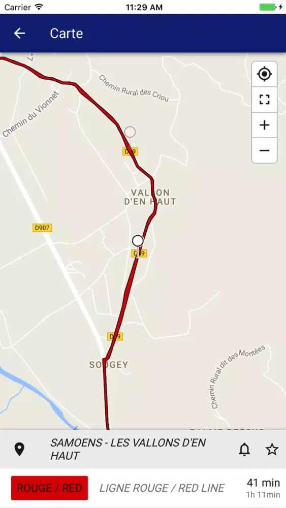 Tangkapan layar SKIBUS Montagnes du Giffre