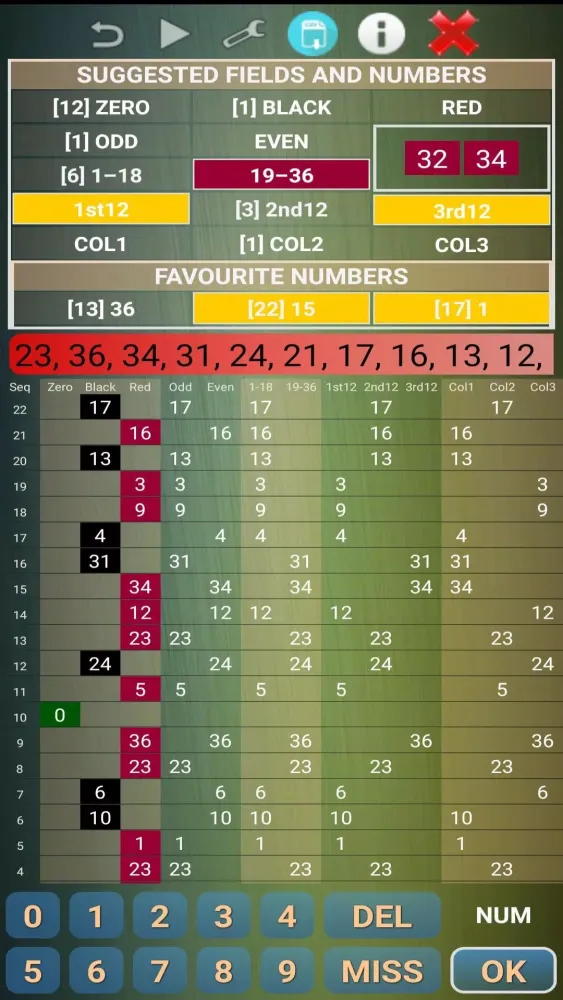 ภาพหน้าจอของ Roulette Bet Counter Predictor