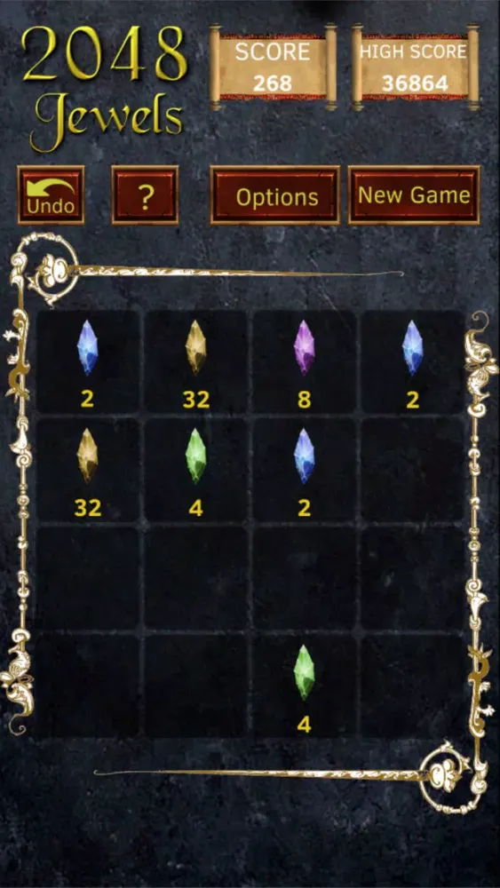 Ảnh chụp màn hình của 2048: Jewels