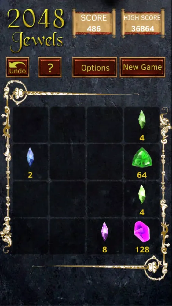 Ảnh chụp màn hình của 2048: Jewels
