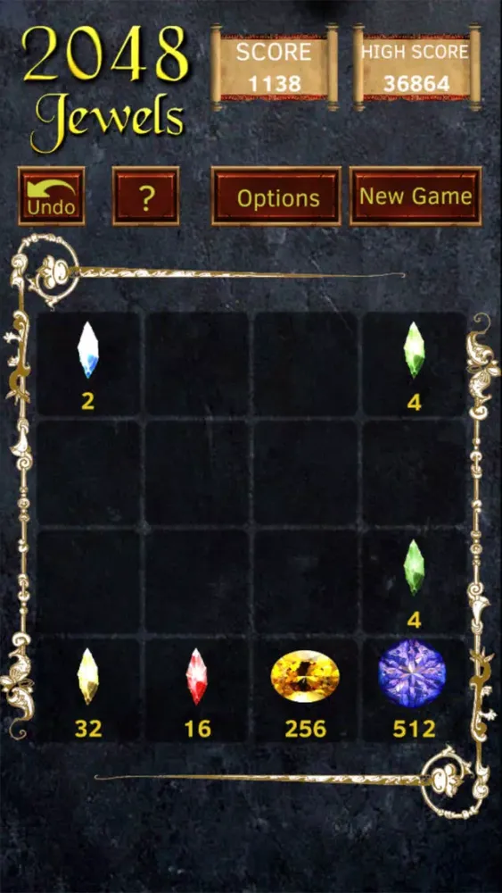 Ảnh chụp màn hình của 2048: Jewels