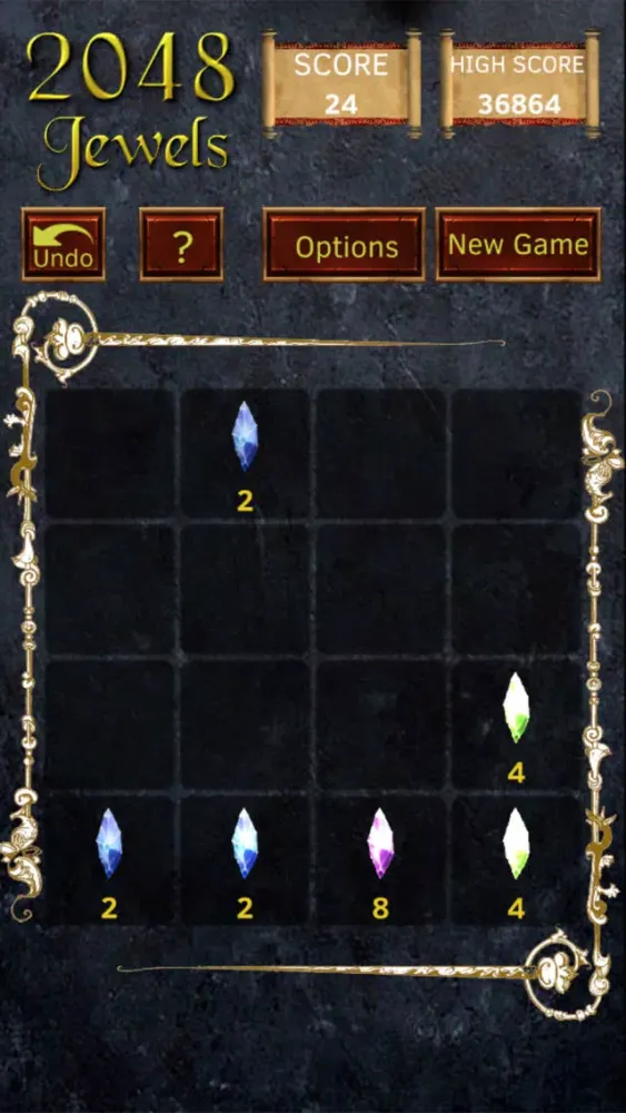 Ảnh chụp màn hình của 2048: Jewels