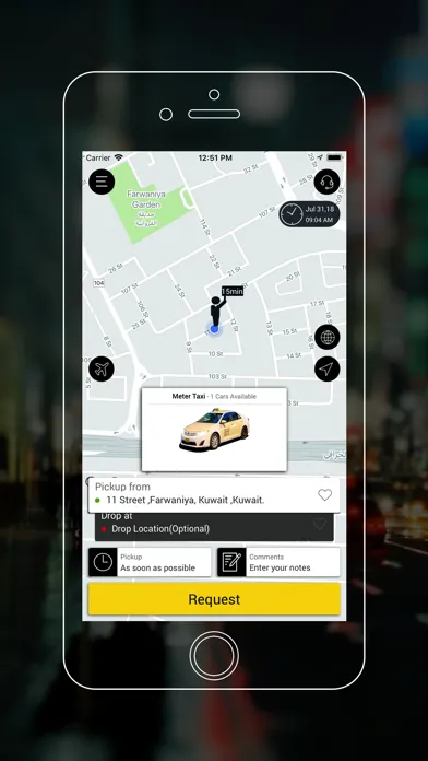 Tangkapan layar Q8 Taxi - Book taxi in Kuwait