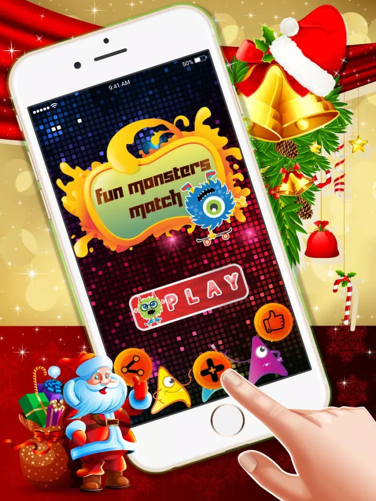 Fun Monsters match3 : - A Crazy matching game for Christmas holiday season ! iPad  스크린샷