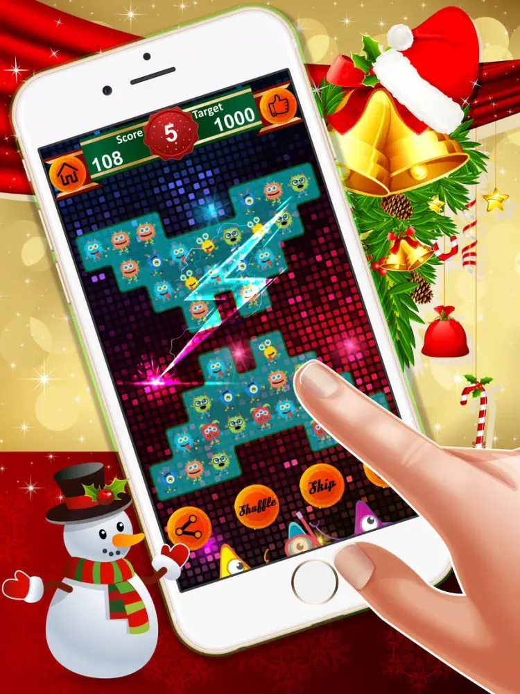 Fun Monsters match3 : - A Crazy matching game for Christmas holiday season ! iPad  스크린샷