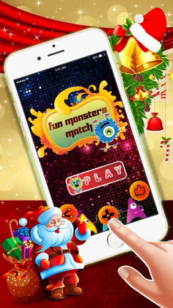 Fun Monsters match3 : - A Crazy matching game for Christmas holiday season ! 스크린샷