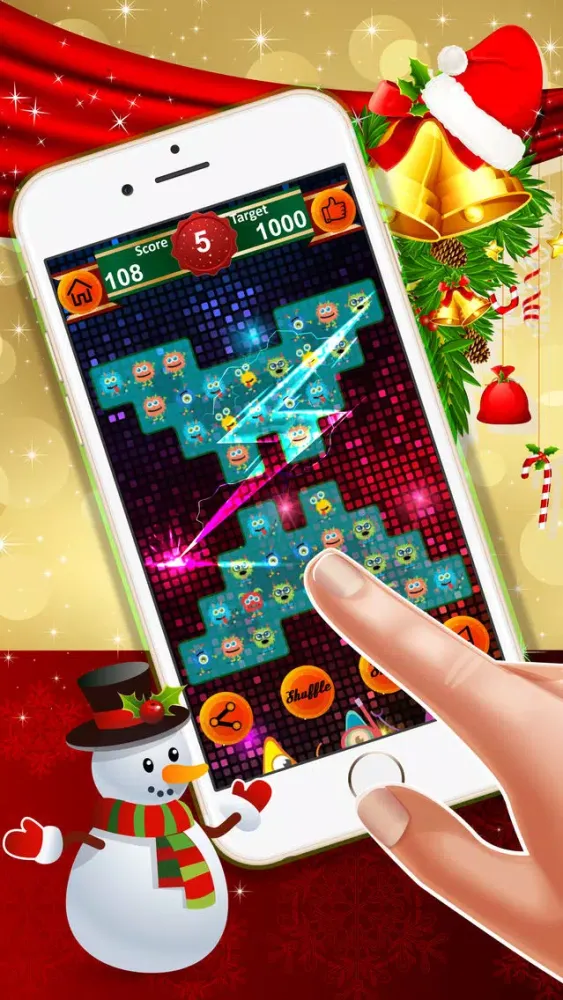 Fun Monsters match3 : - A Crazy matching game for Christmas holiday season ! 스크린샷