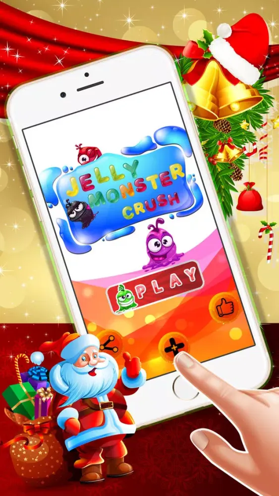 Jelly Monster Crush : - An addicting match 3 fun game of jellies for Christmas joy !应用截图