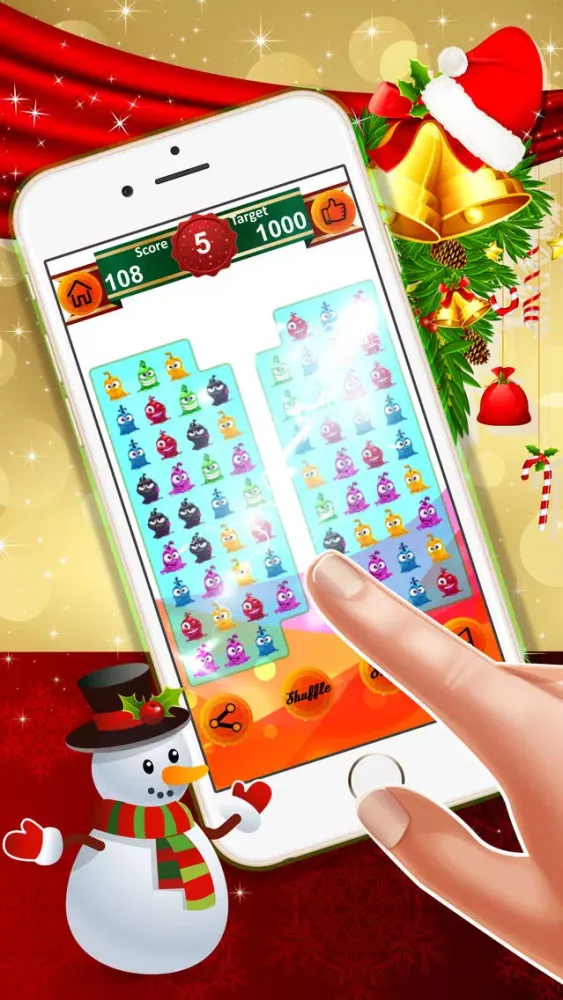 Jelly Monster Crush : - An addicting match 3 fun game of jellies for Christmas joy !应用截图