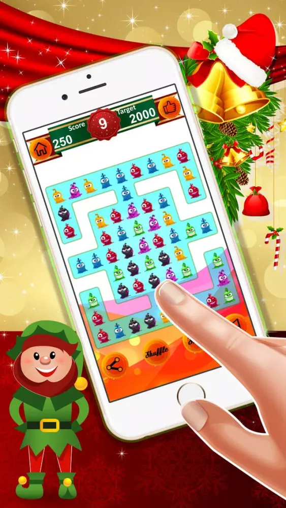 Jelly Monster Crush : - An addicting match 3 fun game of jellies for Christmas joy !应用截图