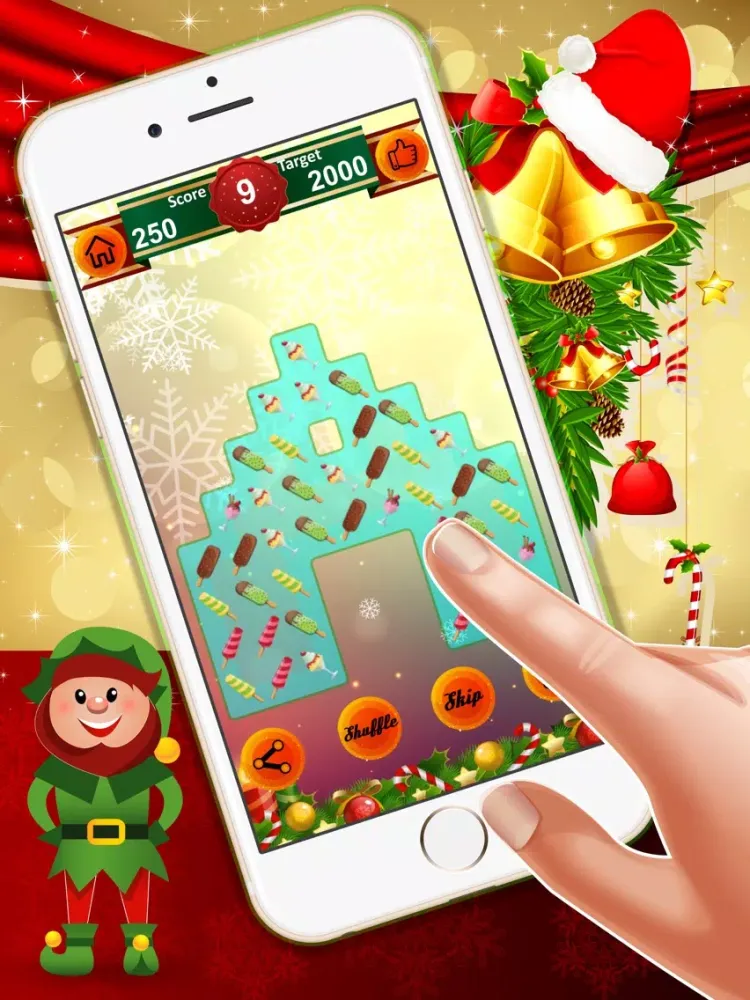 ภาพหน้าจอของ Ice Cream Crush for kids : - A match 3 puzzles for Christmas season iPad 