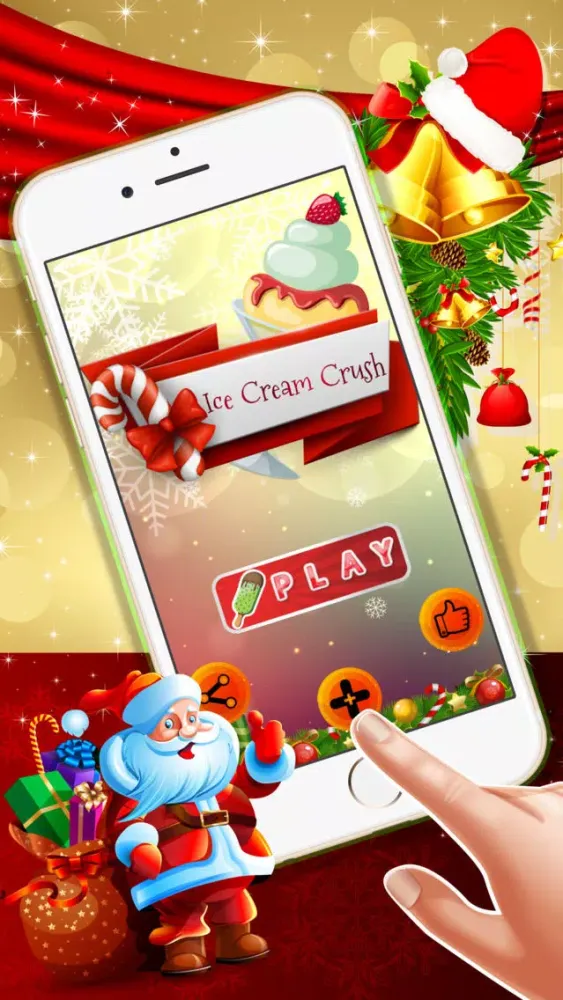ภาพหน้าจอของ Ice Cream Crush for kids : - A match 3 puzzles for Christmas season