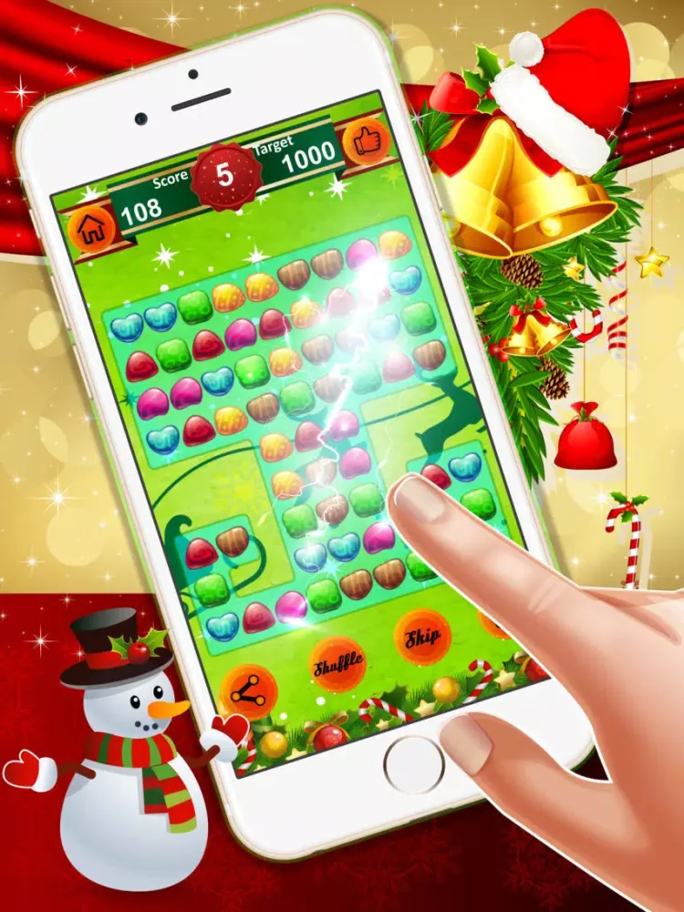 صور Candy Celerity : - A match 3 puzzles for Christmas season iPad 