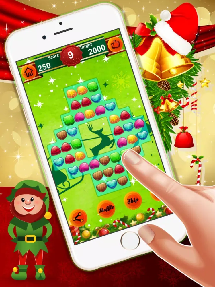 صور Candy Celerity : - A match 3 puzzles for Christmas season iPad 