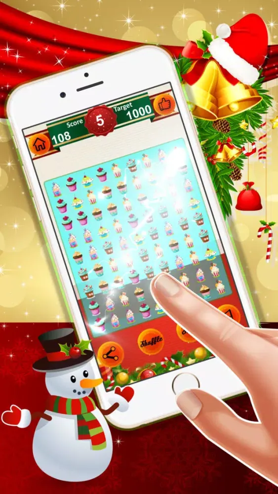 Cupcake Maneuver : - A match 3 puzzles for Christmas season应用截图