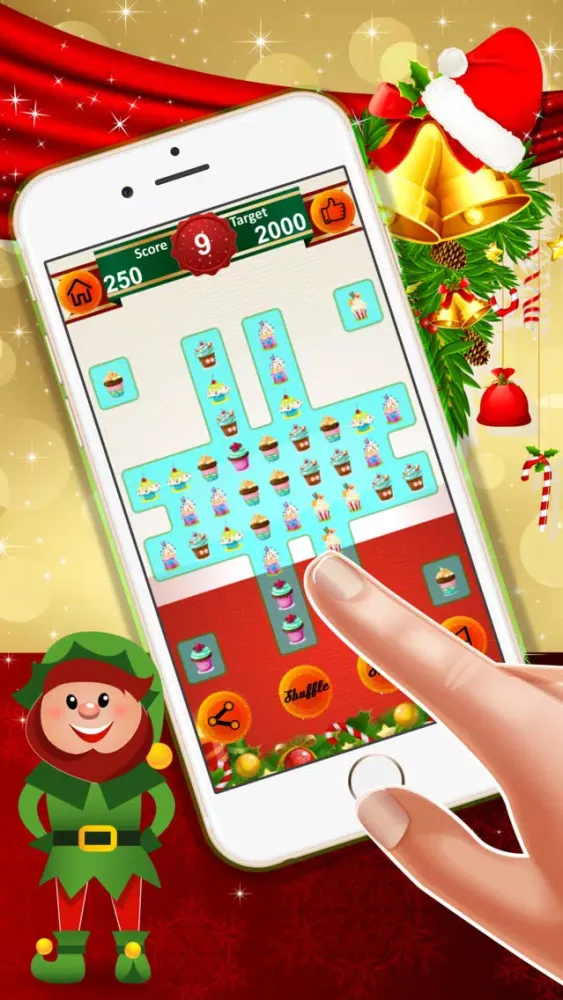 Cupcake Maneuver : - A match 3 puzzles for Christmas season应用截图