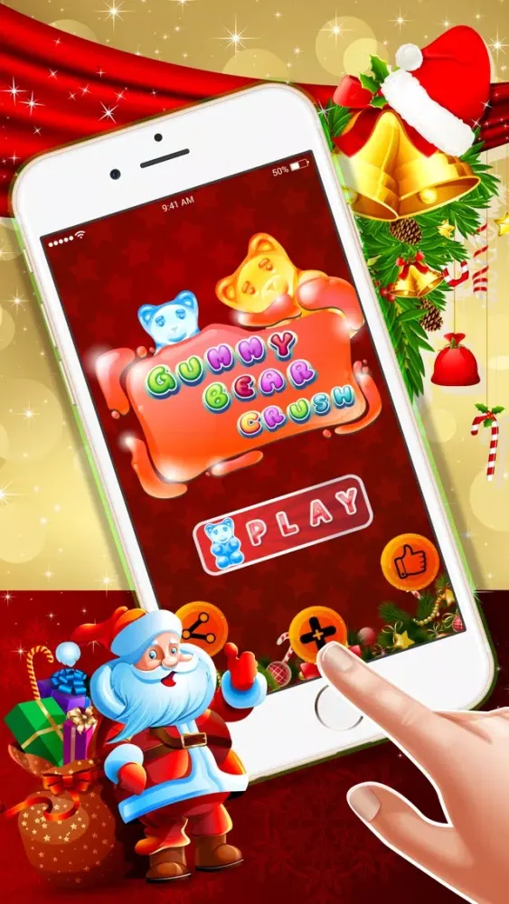 Gummy Bear Crush : - The free match3 puzzles game for Christmas Eve Ekran Görüntüleri