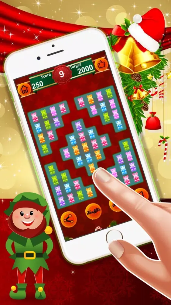 Gummy Bear Crush : - The free match3 puzzles game for Christmas Eve Ekran Görüntüleri
