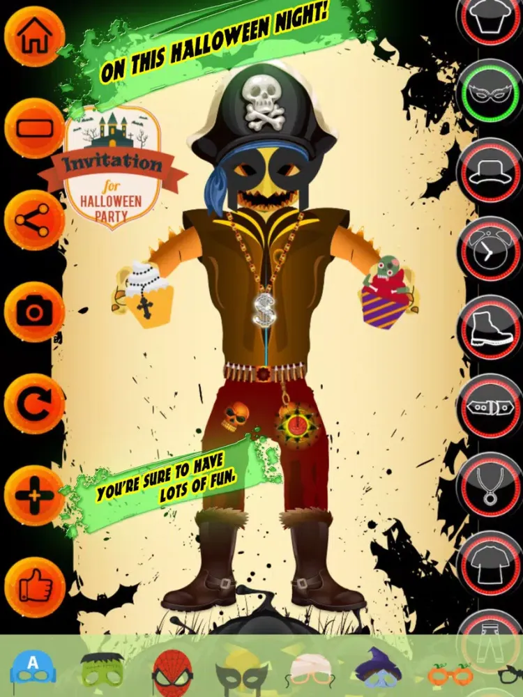 Tangkapan skrin Halloween costumes dress up & makeup game for kids iPad 