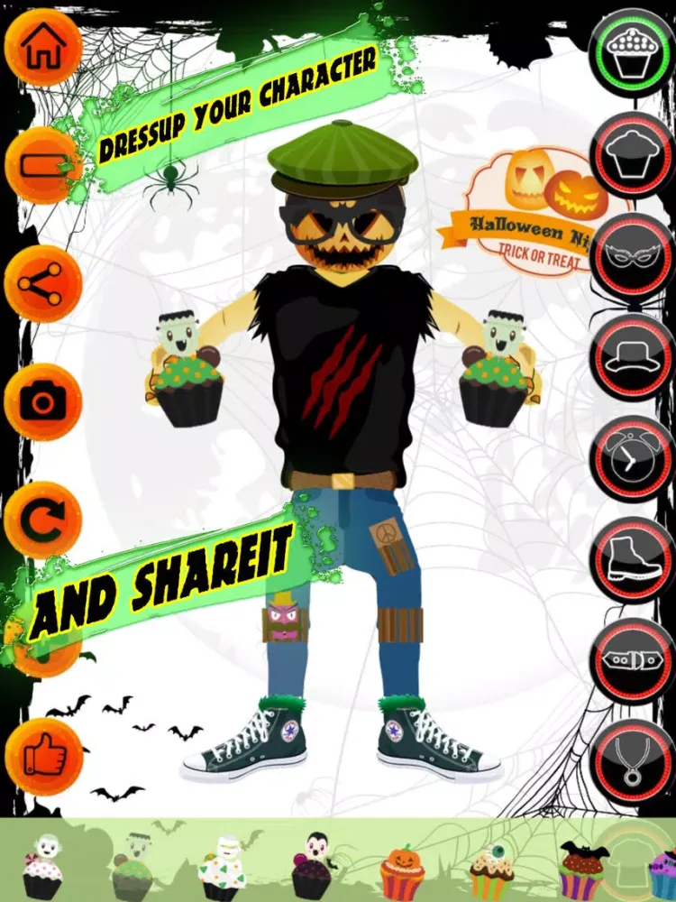 Tangkapan skrin Halloween costumes dress up & makeup game for kids iPad 