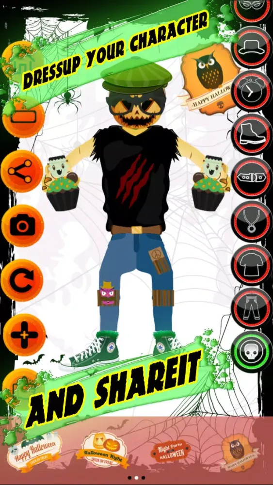 Tangkapan skrin Halloween costumes dress up & makeup game for kids