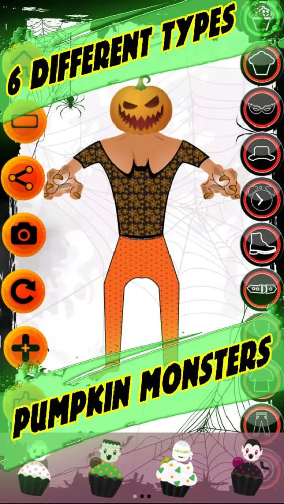 Tangkapan skrin Halloween costumes dress up & makeup game for kids