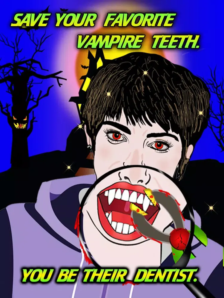 Capturas de tela do Ultimate Vampire Dentist-Best crazy celebrity stars dentist hospital game for tooth cleaning and mouth oral treatment iPad 