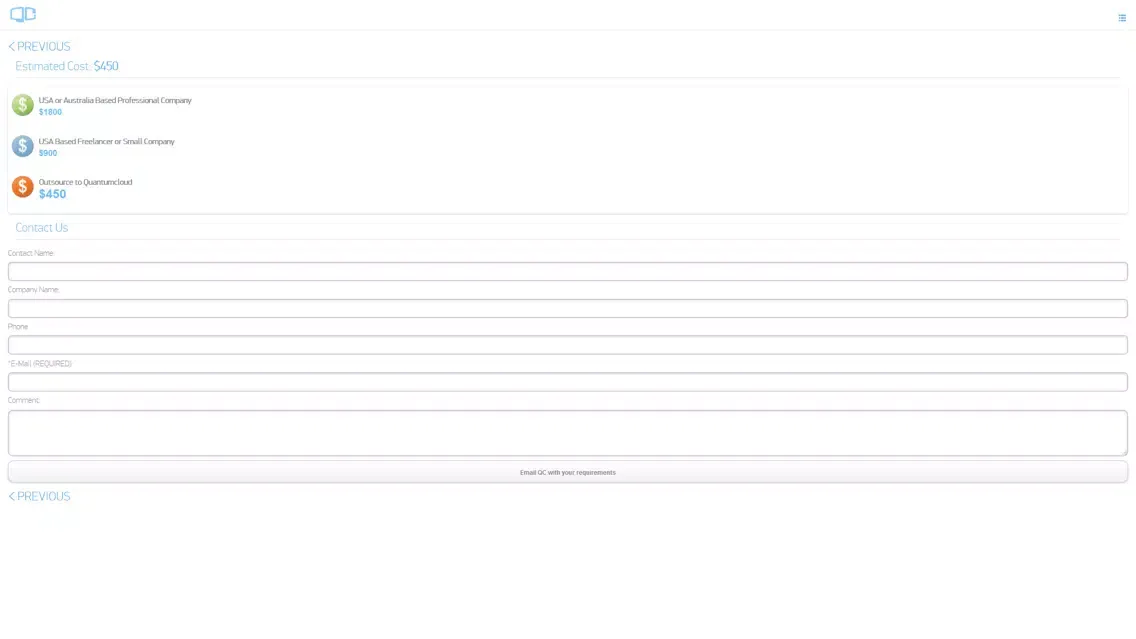 Скриншоты Qalculator for Web Design Cost