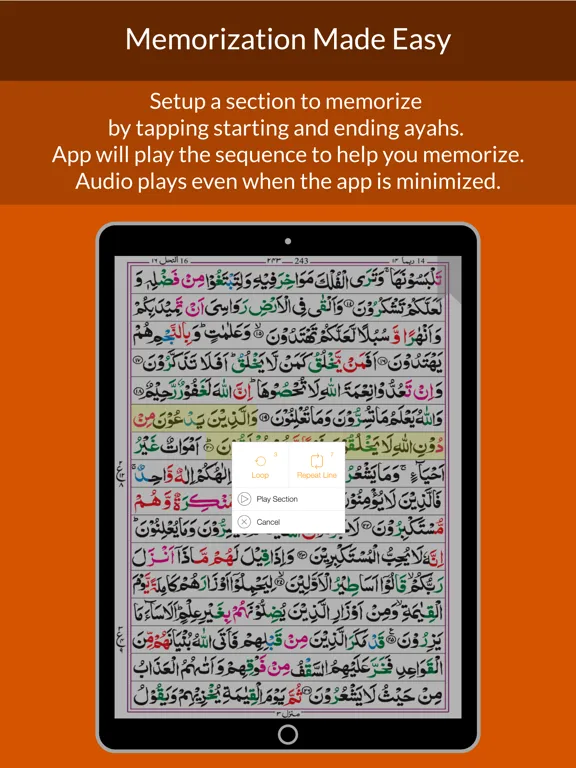 Captures d'écran de Quran 16 Line iPad 