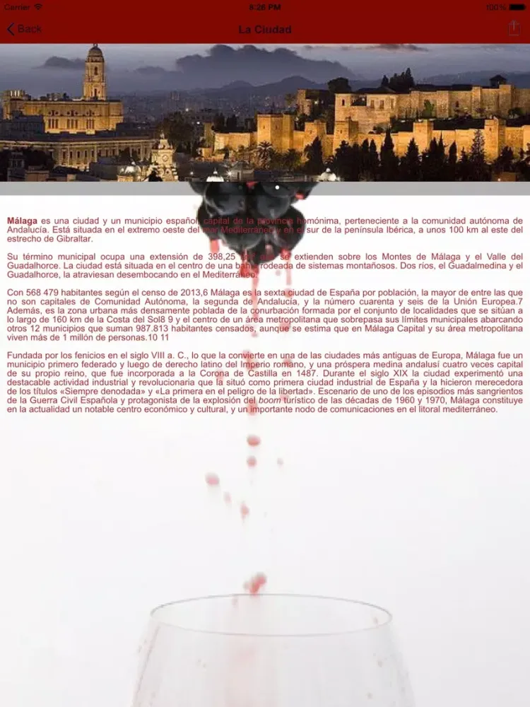 Capturas de pantalla de Vinos Malaga iPad 