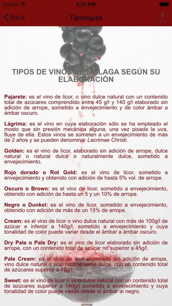 Capturas de pantalla de Vinos Malaga