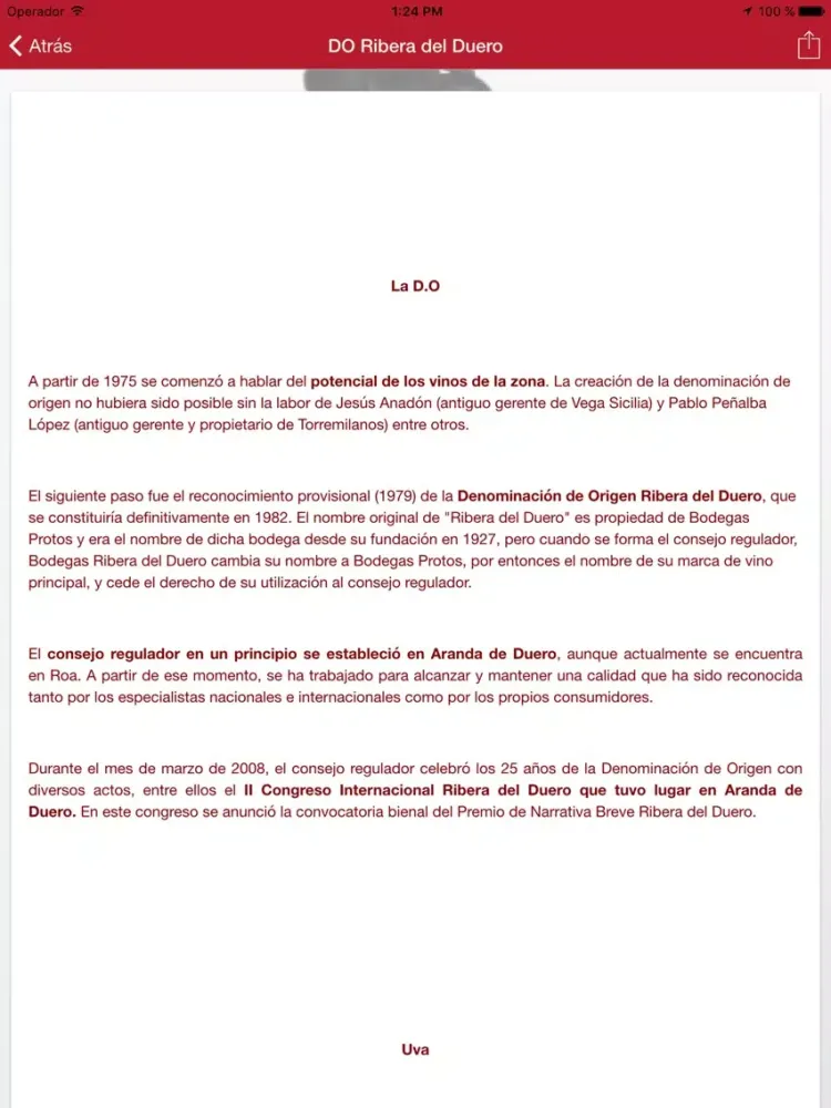 Vinos Ribera del Duero iPad  Ekran Görüntüleri