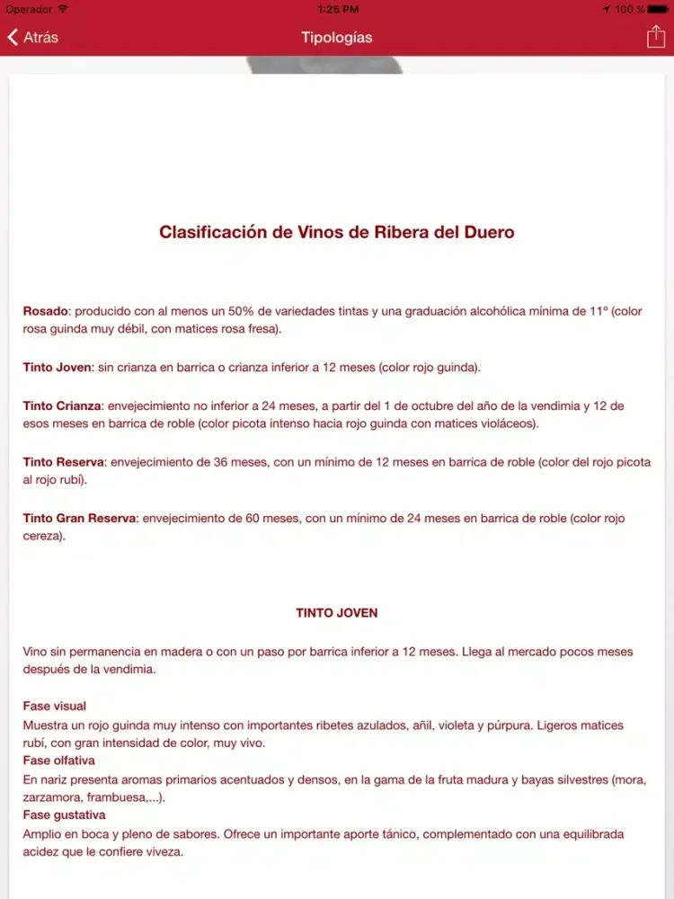 Vinos Ribera del Duero iPad  Ekran Görüntüleri