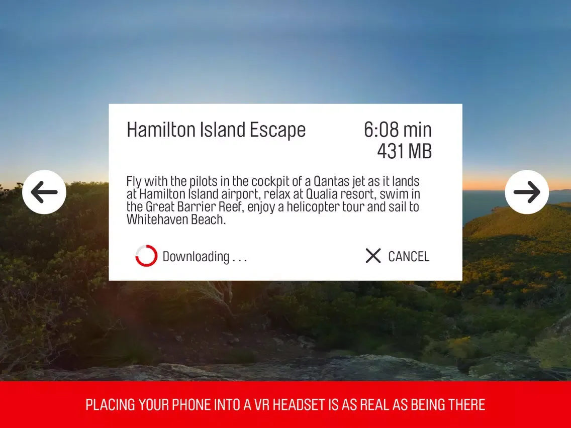 Capturas de pantalla de Qantas VR iPad 