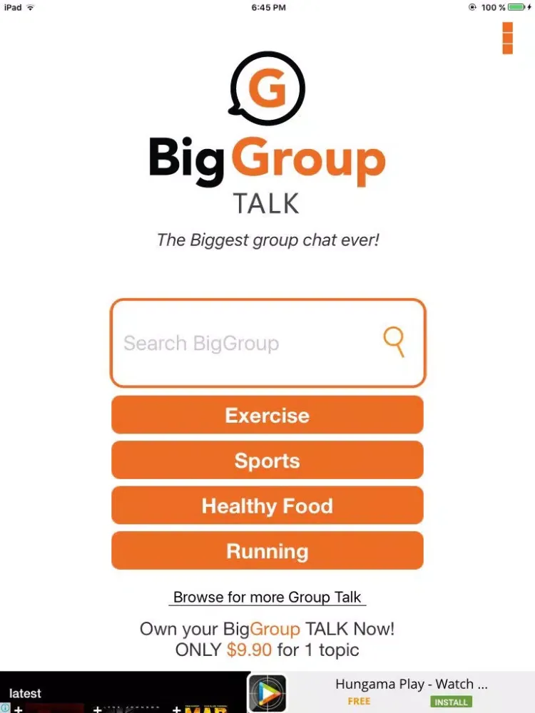 Tangkapan skrin Big Group iPad 