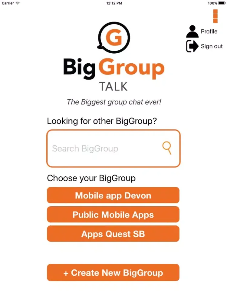 Big Group - Admin iPad 应用截图