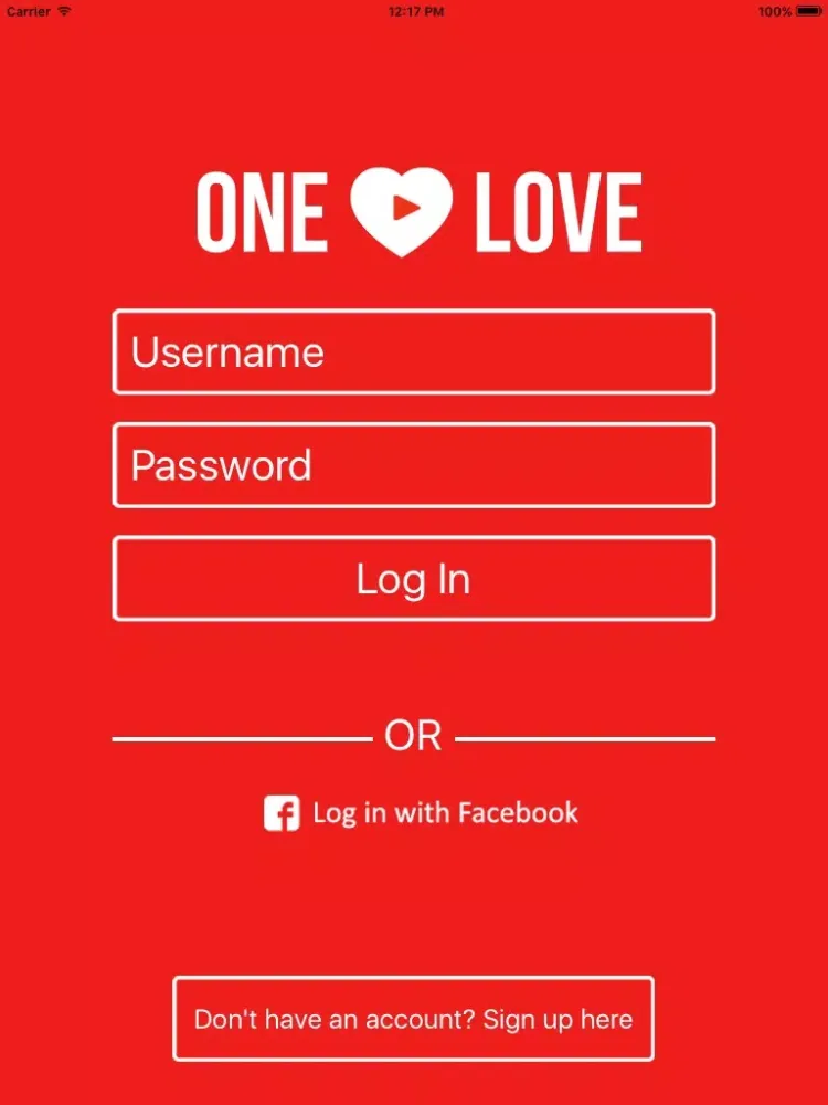 One Love Donation iPad 应用截图