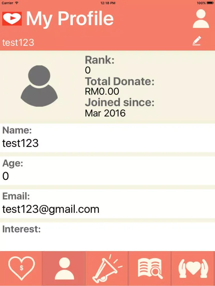 One Love Donation iPad 应用截图