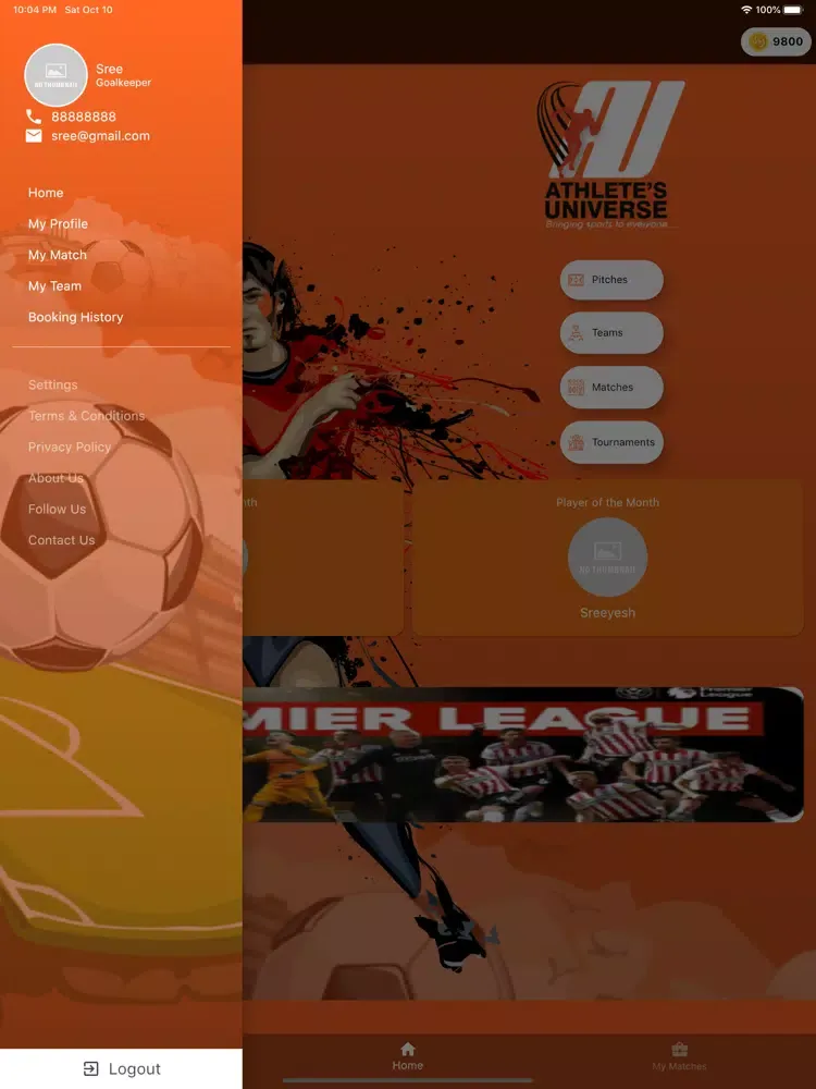 AU Sports iPad  स्क्रीनशॉट