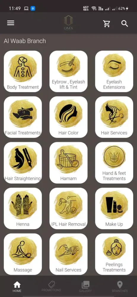 Ảnh chụp màn hình của Onex beauty group