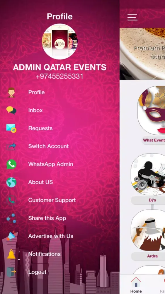 Qatar Events Managment スクリーンショット