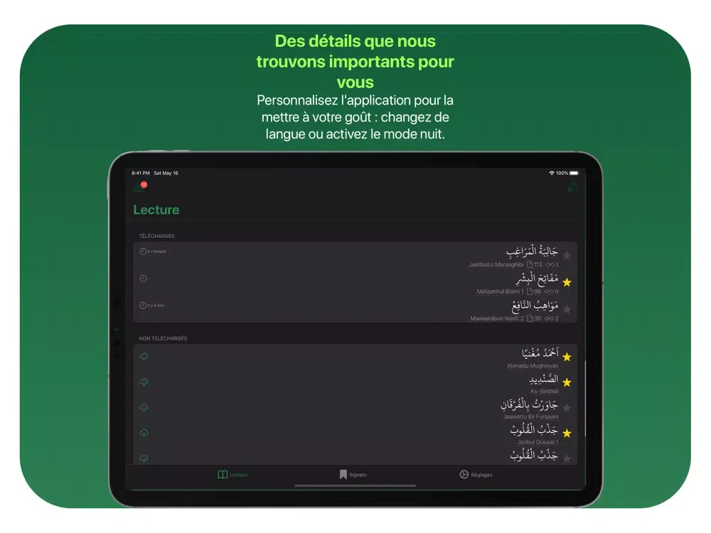 Ảnh chụp màn hình của Qasida Pro iPad 