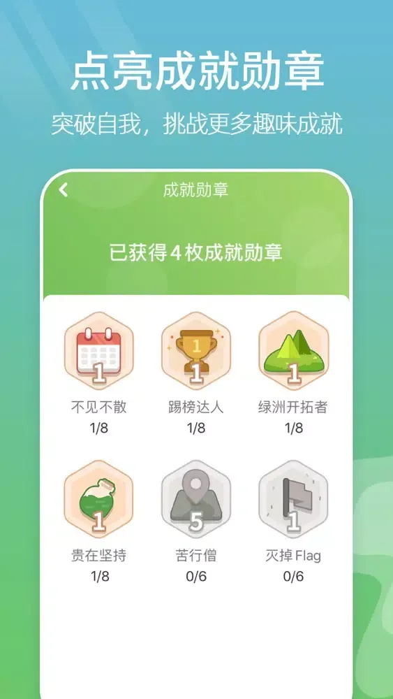 Ảnh chụp màn hình của 行走绿洲-计步运动减肥健身助手