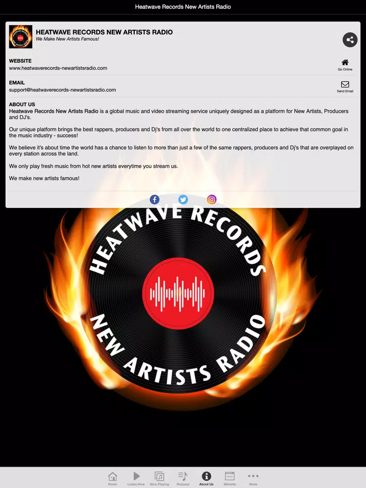 Captures d'écran de Heatwave Records New Artists iPad 